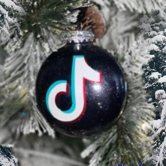 Christmas Ornament, Holiday Gift, Social Media Inspired Present, Vinyl, Glitter - Picture 3 of 12